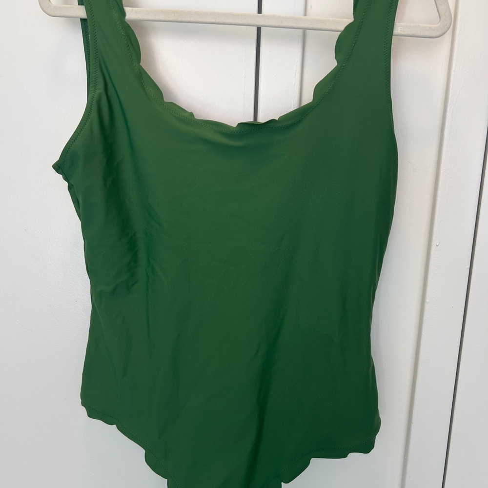 Green Scalloped Women's swimsuit